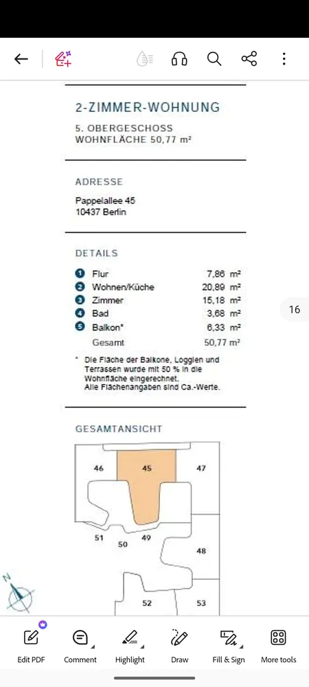 2 Zimmer Wohnung mit 51 m² in Berlin – Bild 2