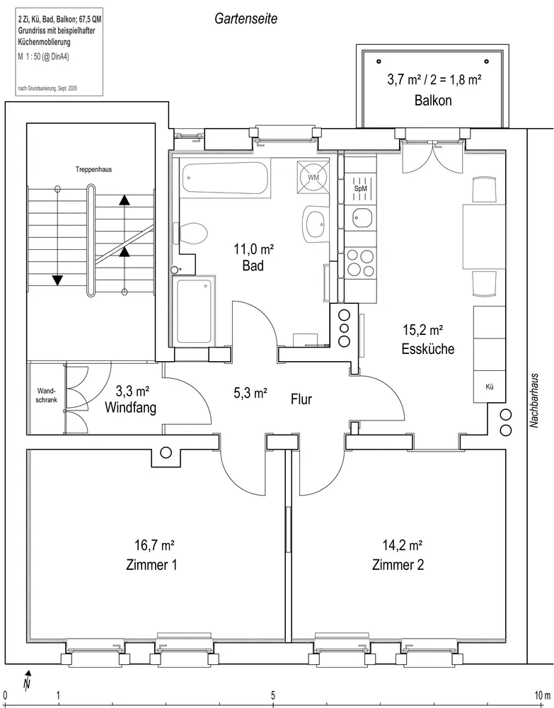 2 Zimmer Wohnung mit 68 m² in Frankfurt am Main – Bild 3