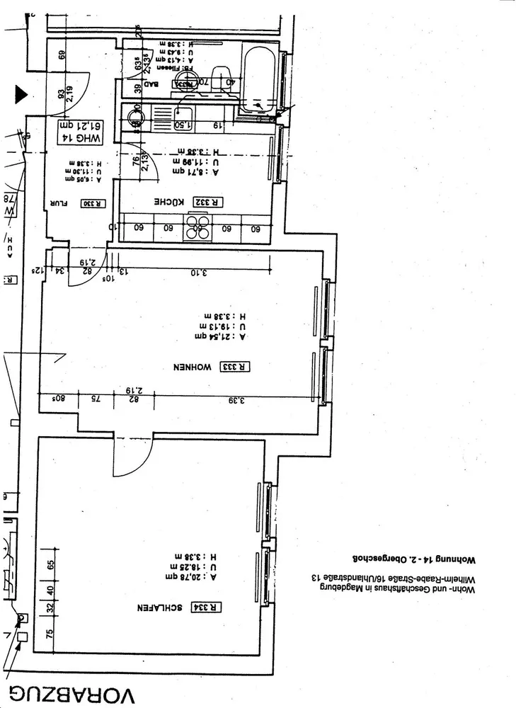 2 room apartment with 60 m² in Magdeburg – Photo 2