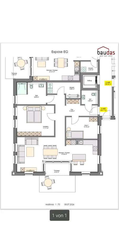 3 Zimmer Wohnung mit 109 m² in Emmerich am Rhein – Bild 3