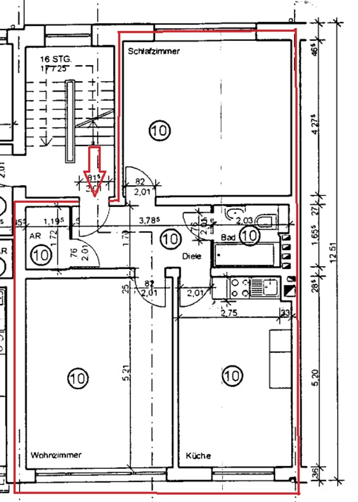 2 Zimmer Wohnung mit 68 m² in Duisburg – Bild 6