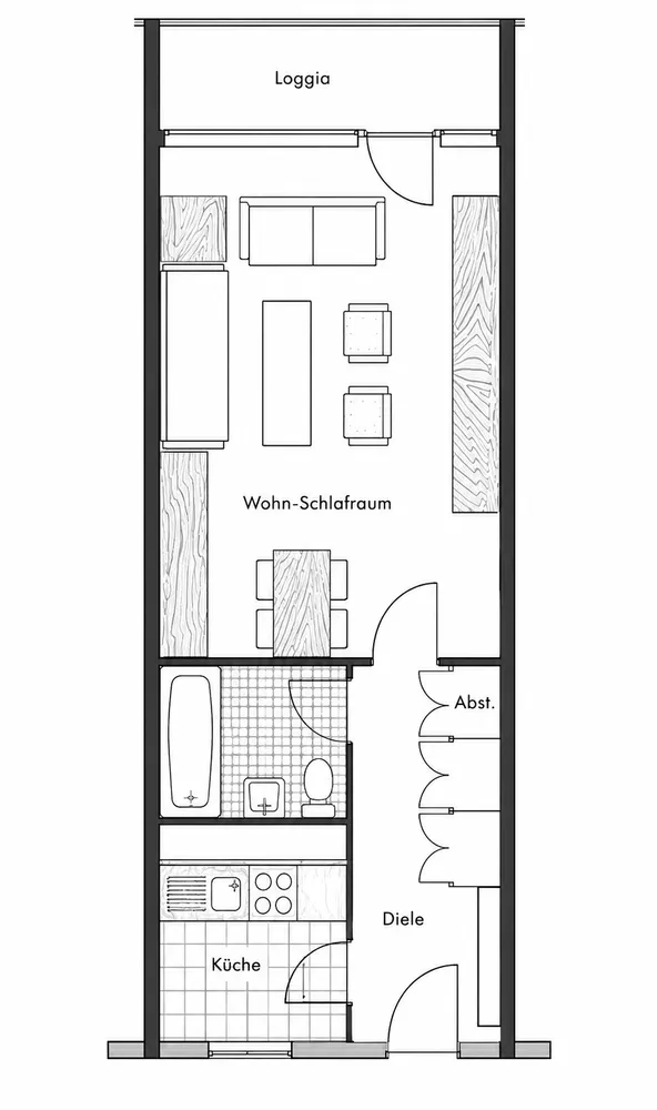 1 room apartment with 44 m² in Bonn – Photo 8