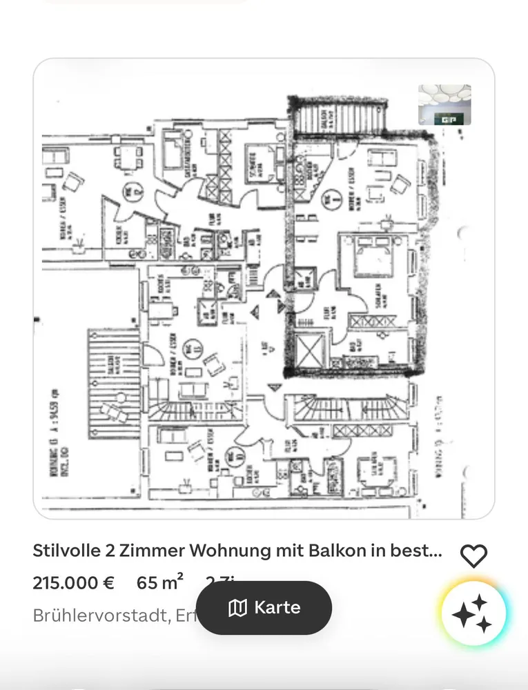 2 Zimmer Wohnung mit 65 m² in Erfurt – Bild 2