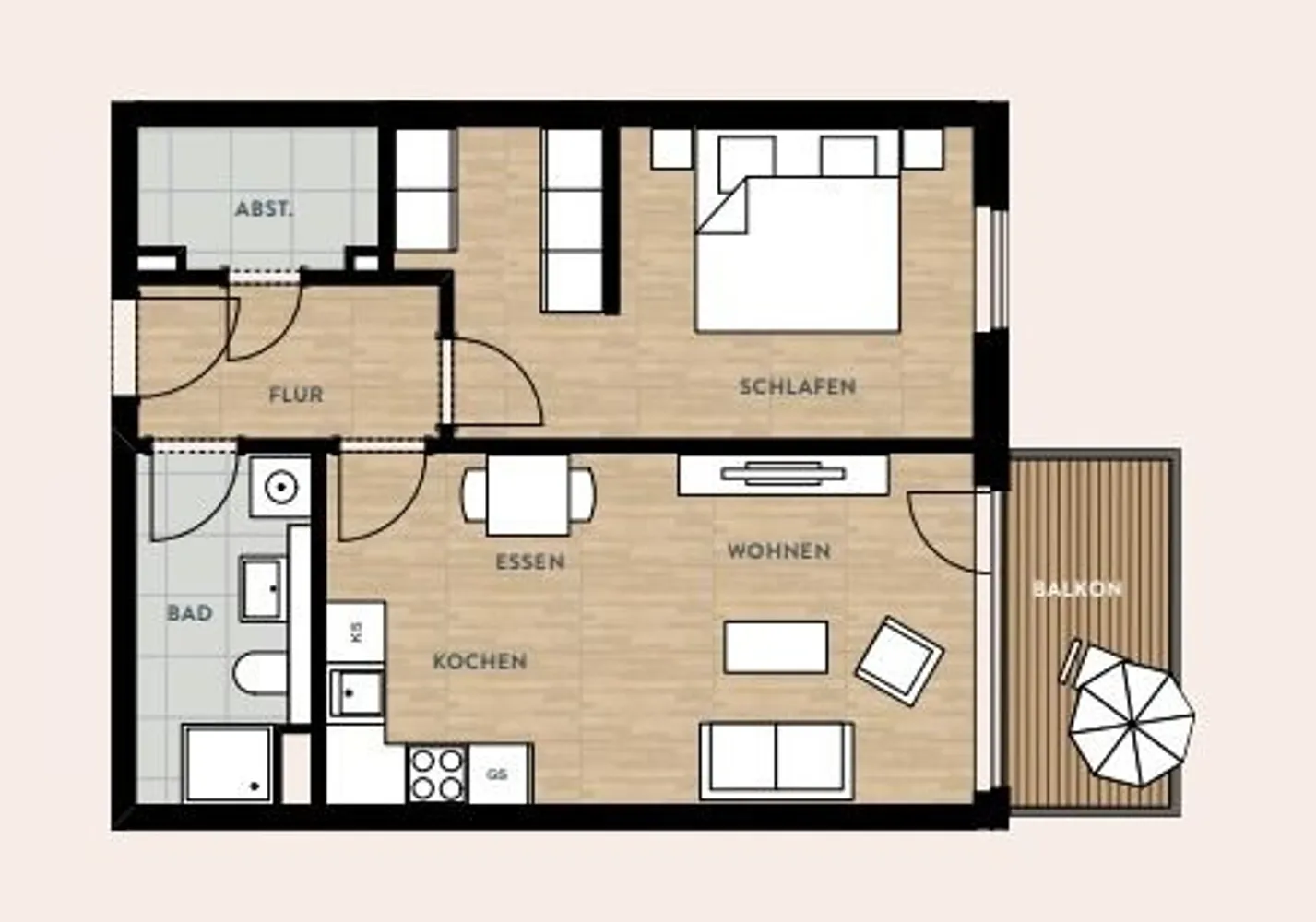 2 Zimmer Wohnung mit 53 m² in Dresden – Bild 1