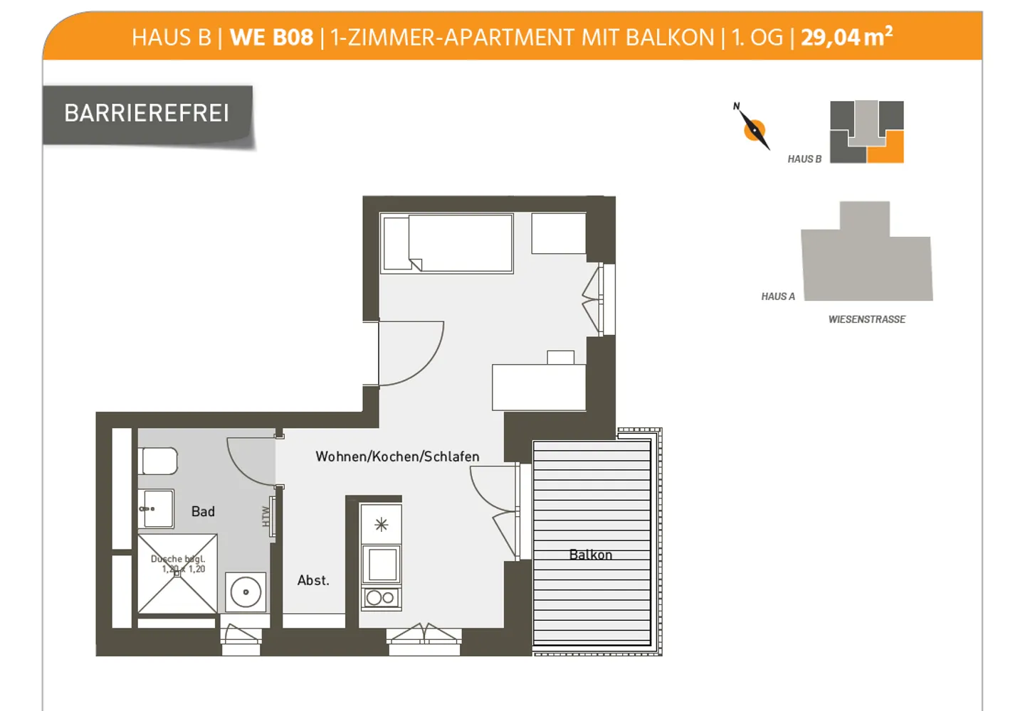 1 Zimmer Wohnung mit 29 m² in Berlin – Bild 2