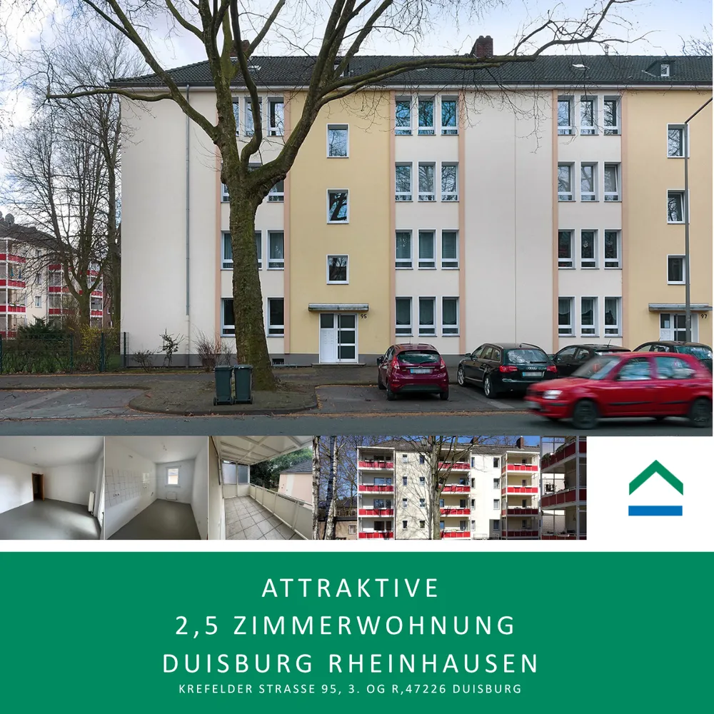 3 Zimmer Wohnung mit 57 m² in Duisburg – Bild 1