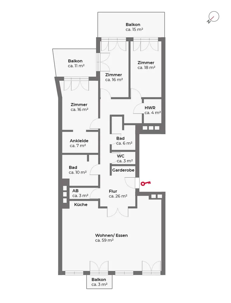 4 Zimmer Wohnung mit 181 m² in Hamburg – Bild 4