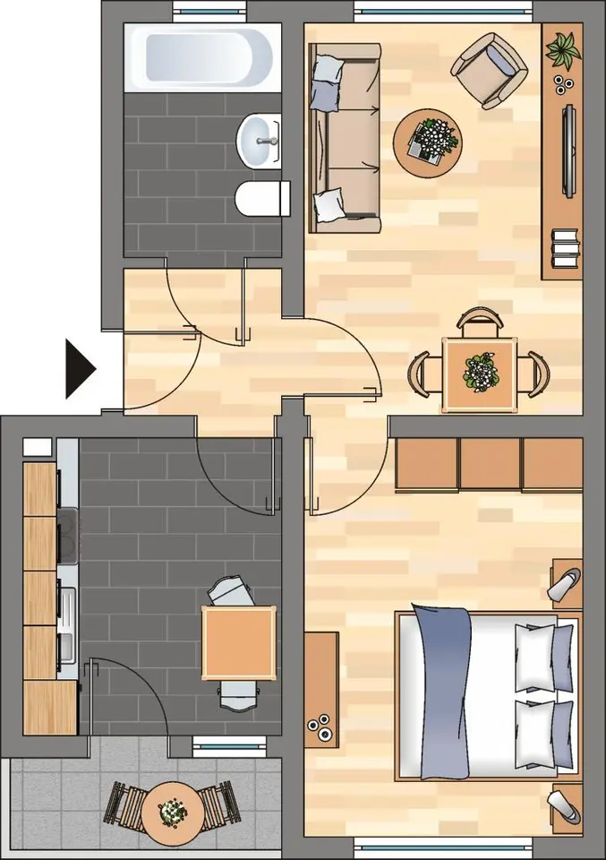 2 Zimmer Wohnung mit 46 m² in Duisburg – Bild 5