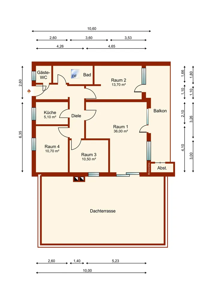 4 Zimmer Wohnung mit 90 m² in Aachen – Bild 1