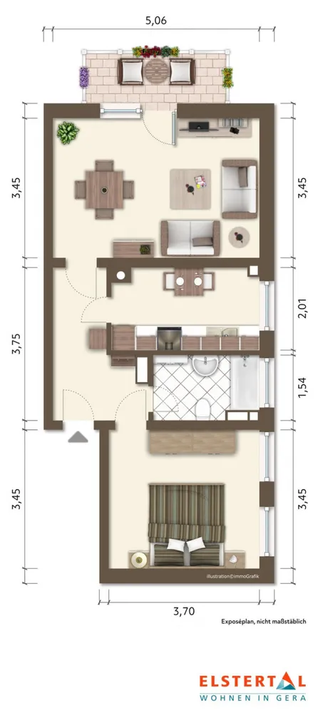 2 Zimmer Wohnung mit 50 m² in Gera – Bild 8