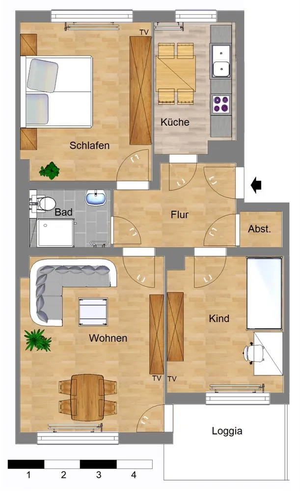 3 Zimmer Wohnung mit 67 m² in Hannover – Bild 5