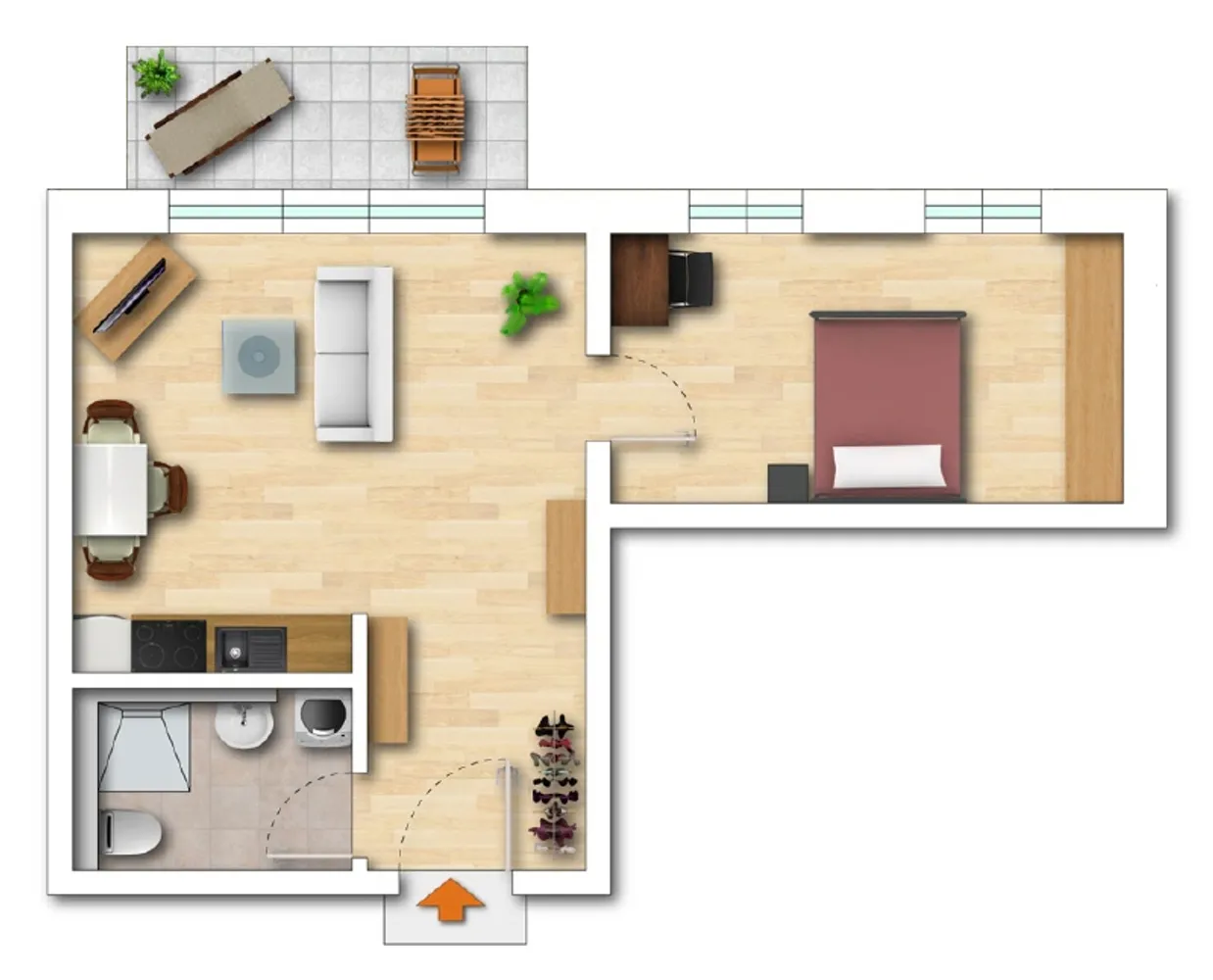 2 Zimmer Wohnung mit 47 m² in Dresden – Bild 2