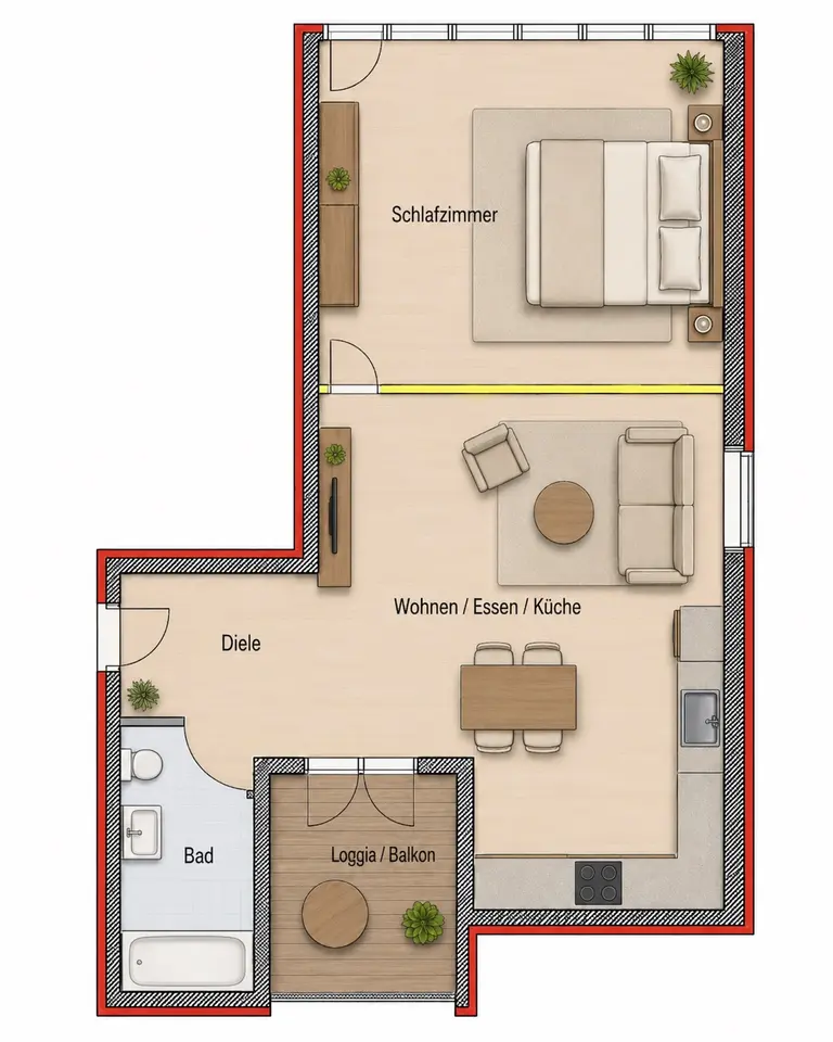 2 Zimmer Wohnung mit 48 m² in Weingarten – Bild 5