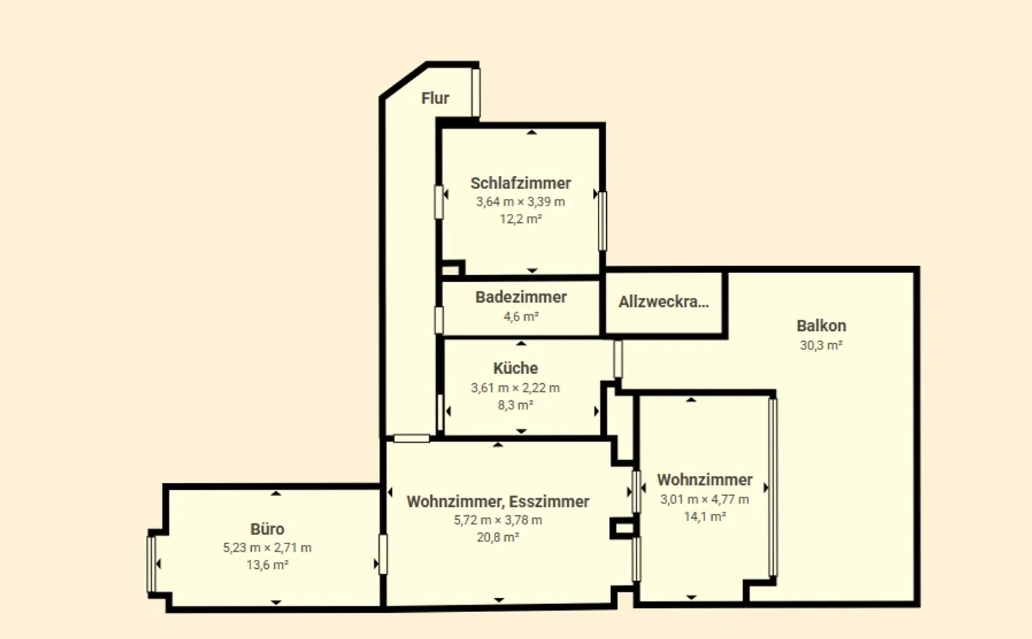 4 room apartment with 80 m² in Wuppertal – Photo 2