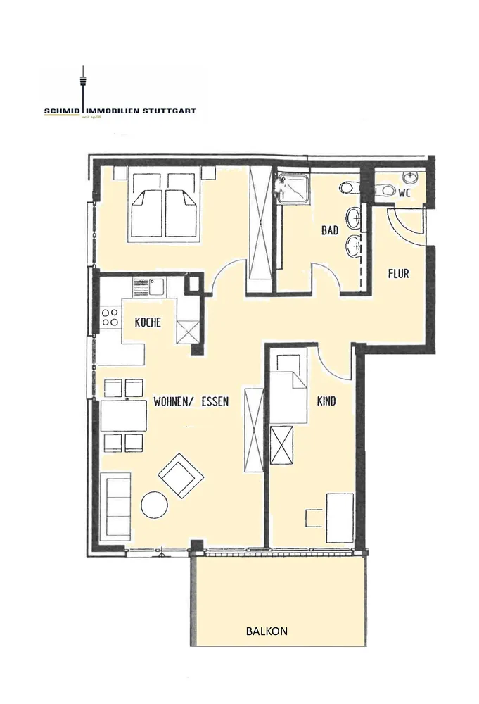 3 Zimmer Wohnung mit 78 m² in Stuttgart – Bild 2