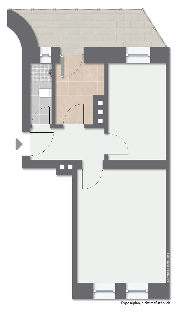2 Zimmer Wohnung mit 40 m² in München – Bild 3