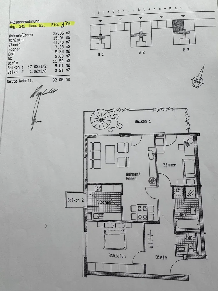 3 room apartment with 92 m² in Frankfurt am Main – Photo 9