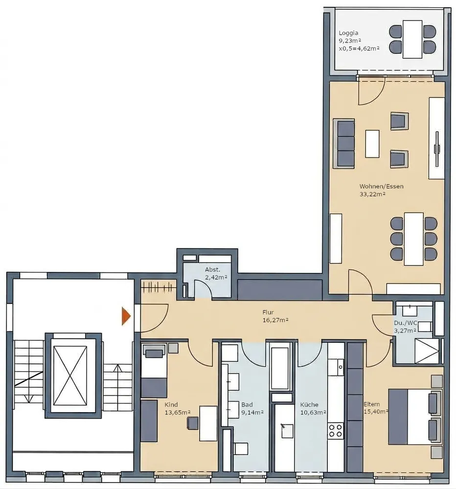 3 Zimmer Wohnung mit 109 m² in Mannheim – Bild 3