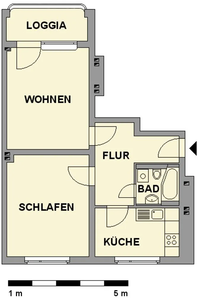 2 Zimmer Wohnung mit 54 m² in Chemnitz – Bild 3