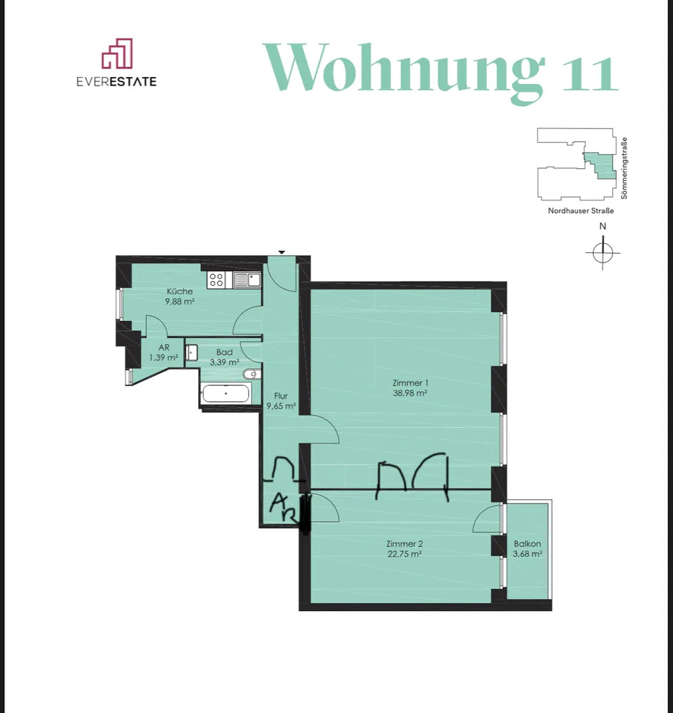 2 Zimmer Wohnung mit 88 m² in Berlin – Bild 5