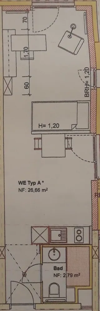 1 Zimmer Wohnung mit 32 m² in Karlsruhe – Bild 1