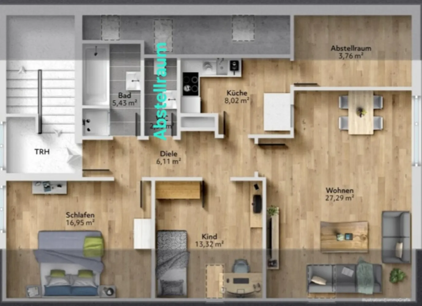 3 Zimmer Wohnung mit 83 m² in Regensburg – Bild 3