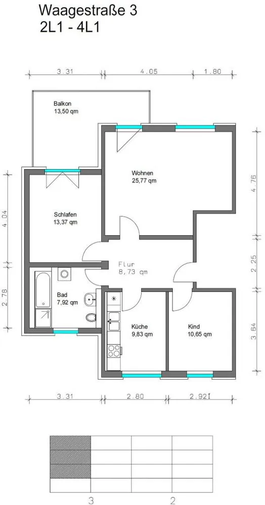 3 Zimmer Wohnung mit 83 m² in Magdeburg – Bild 7
