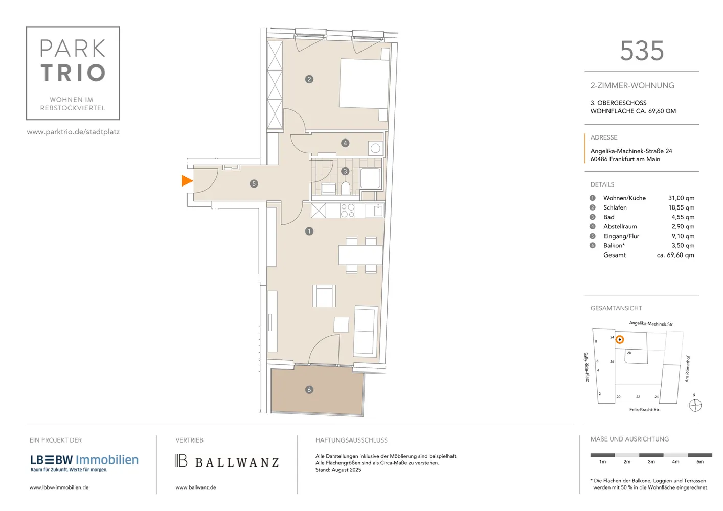 2 Zimmer Wohnung mit 70 m² in Frankfurt am Main – Bild 6