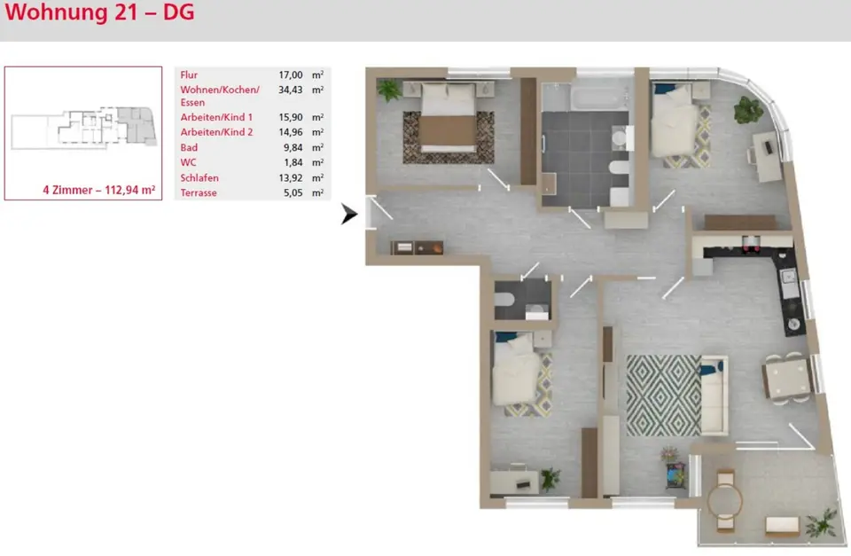 3 room apartment with 97 m² in Günzburg – Photo 5