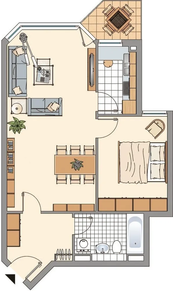 2 room apartment with 61 m² in Cologne – Photo 2