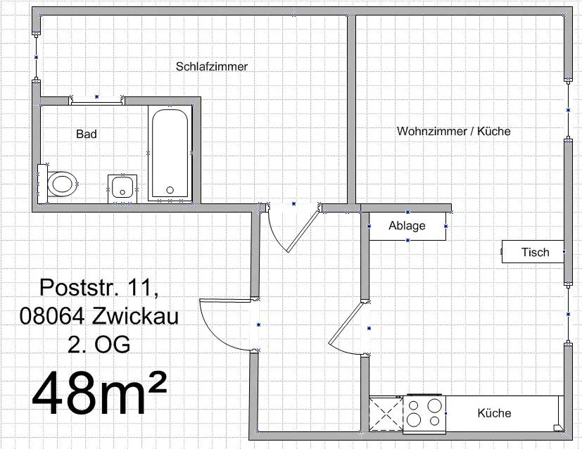 Studio mit 35 m² in Zwickau – Bild 8