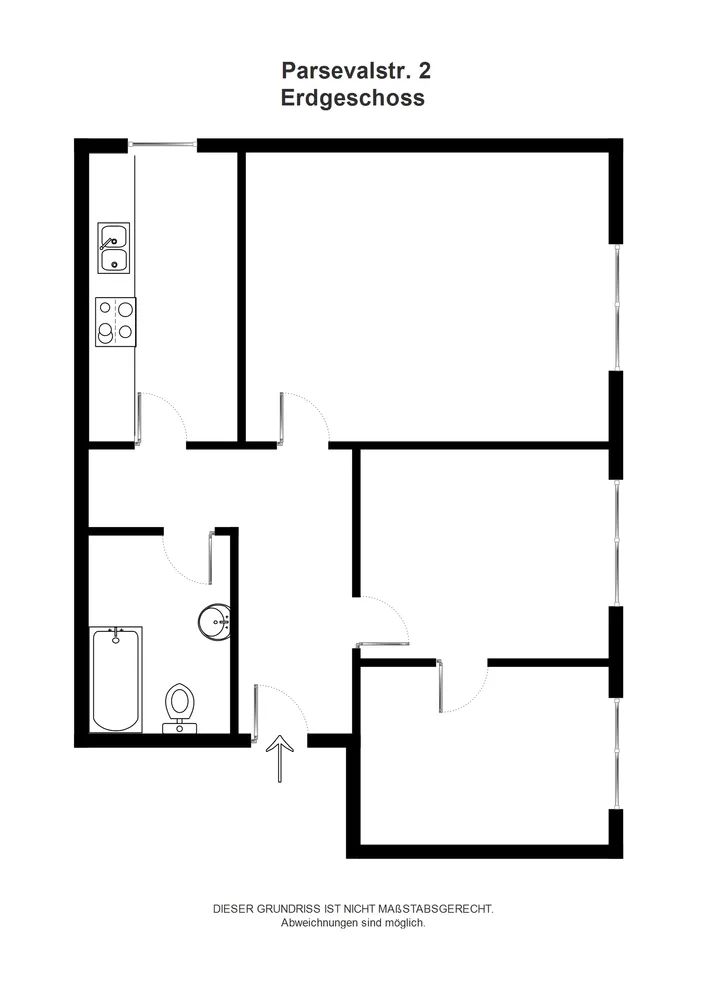 3 Zimmer Wohnung mit 82 m² in Flensburg – Bild 1