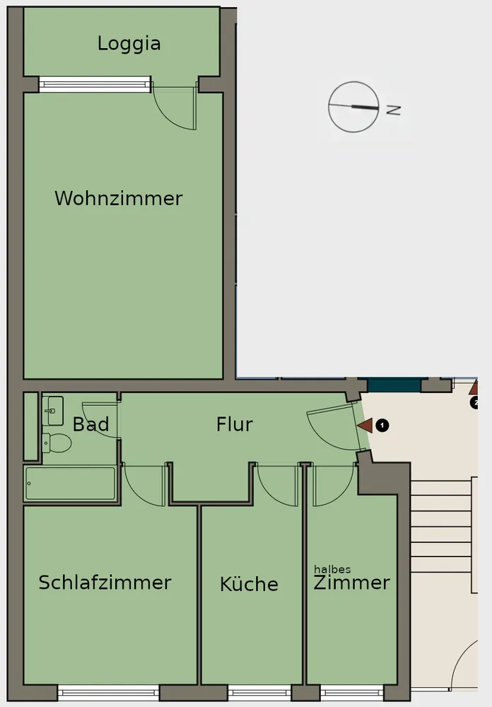 3 Zimmer Wohnung mit 56 m² in München – Bild 1
