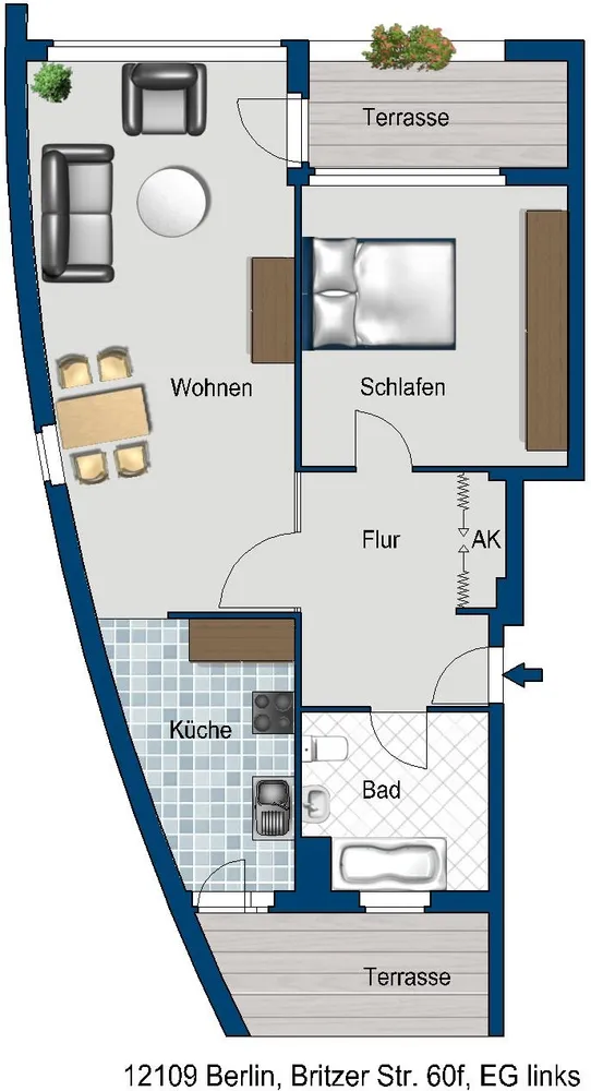 2 room apartment with 65 m² in Berlin – Photo 2