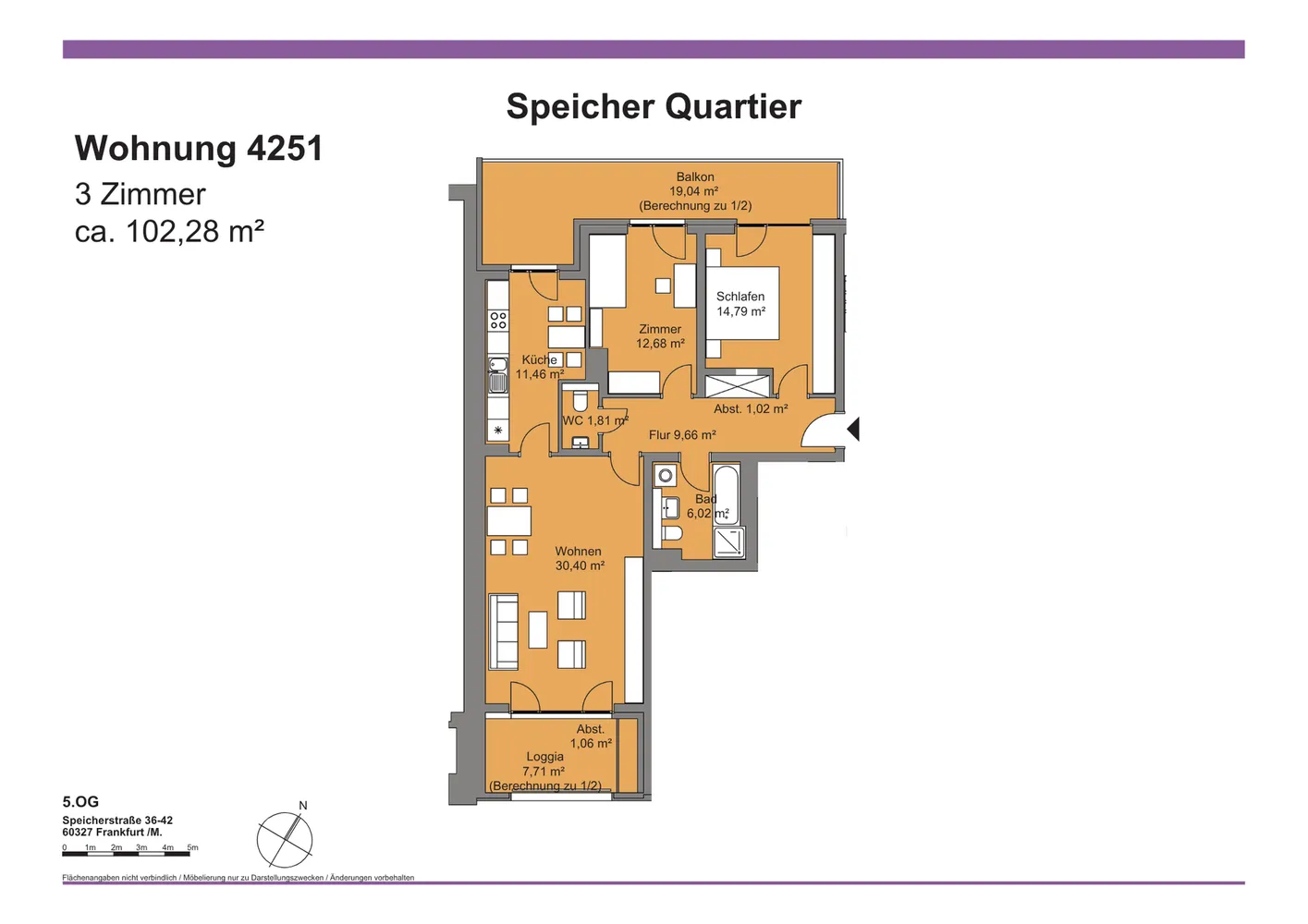 3 Zimmer Wohnung mit 102 m² in Frankfurt am Main – Bild 6