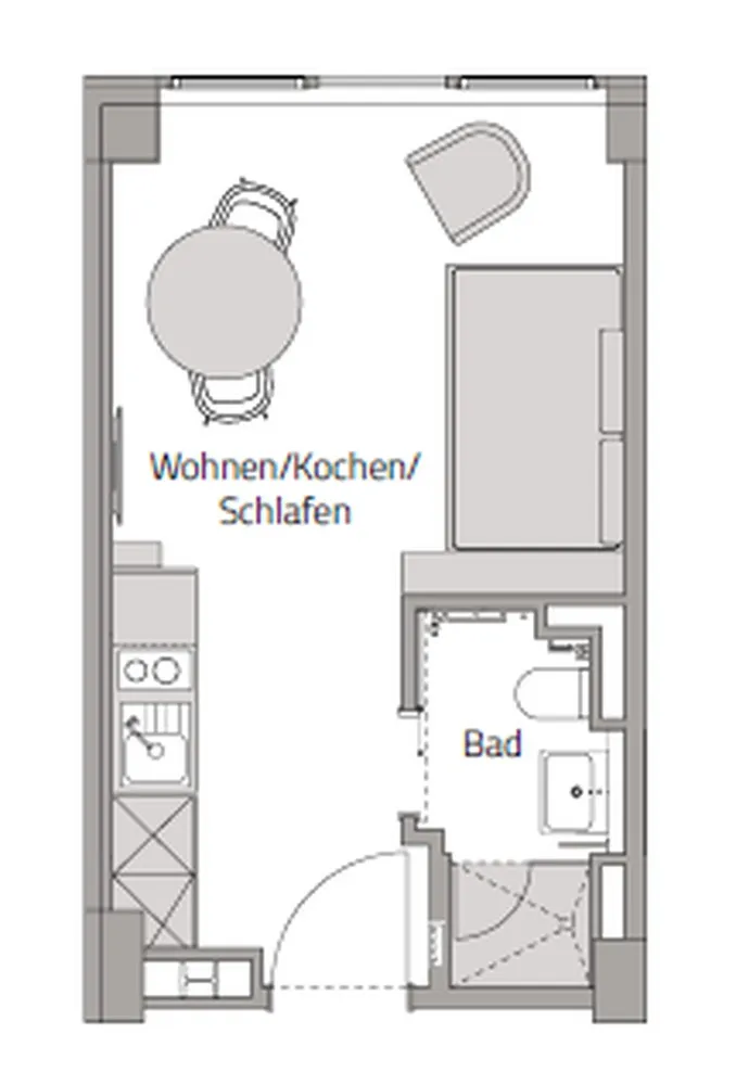 1 Zimmer Wohnung mit 22 m² in Frankfurt am Main – Bild 12