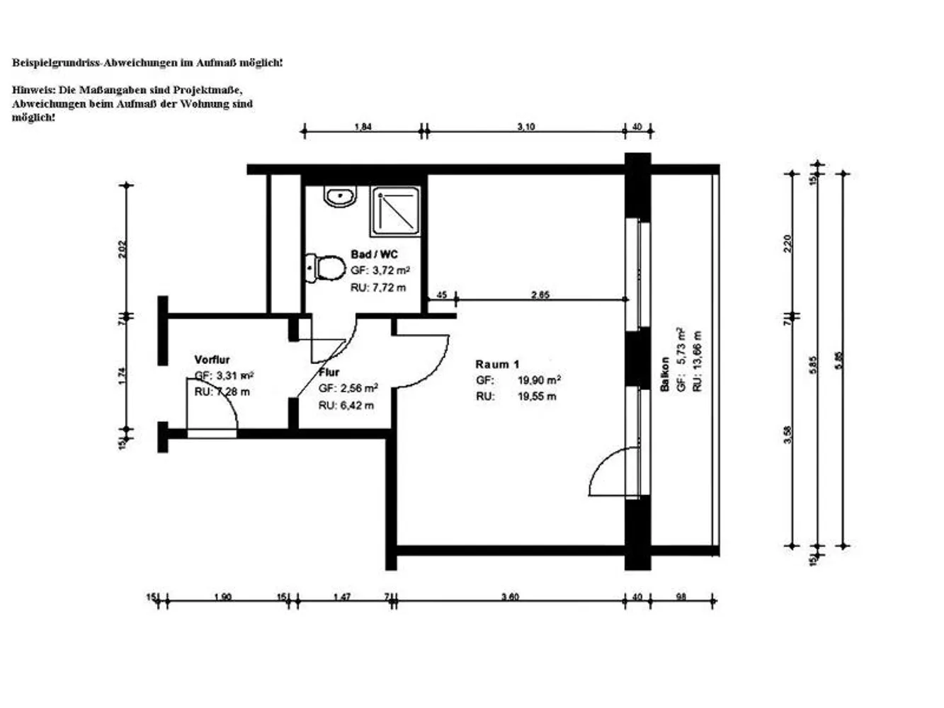 1 Zimmer Wohnung mit 32 m² in Halle (Saale) – Bild 4