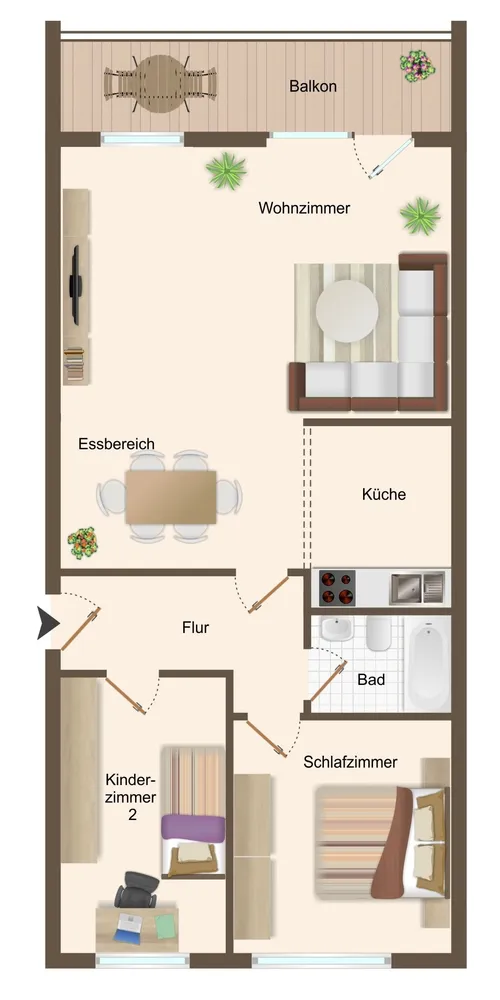 3 Zimmer Wohnung mit 75 m² in Zwickau – Bild 1