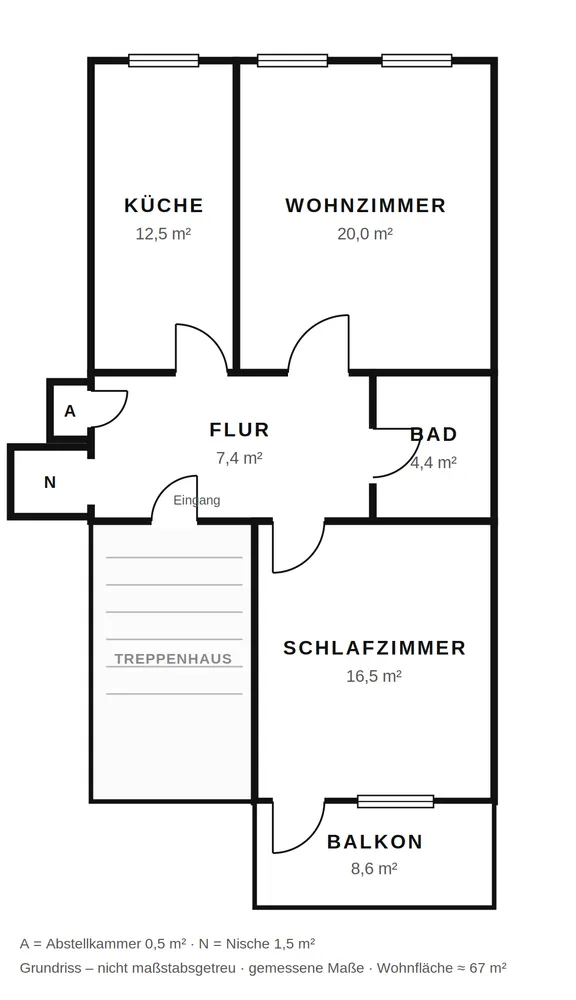 2 room apartment with 67 m² in Bonn – Photo 10