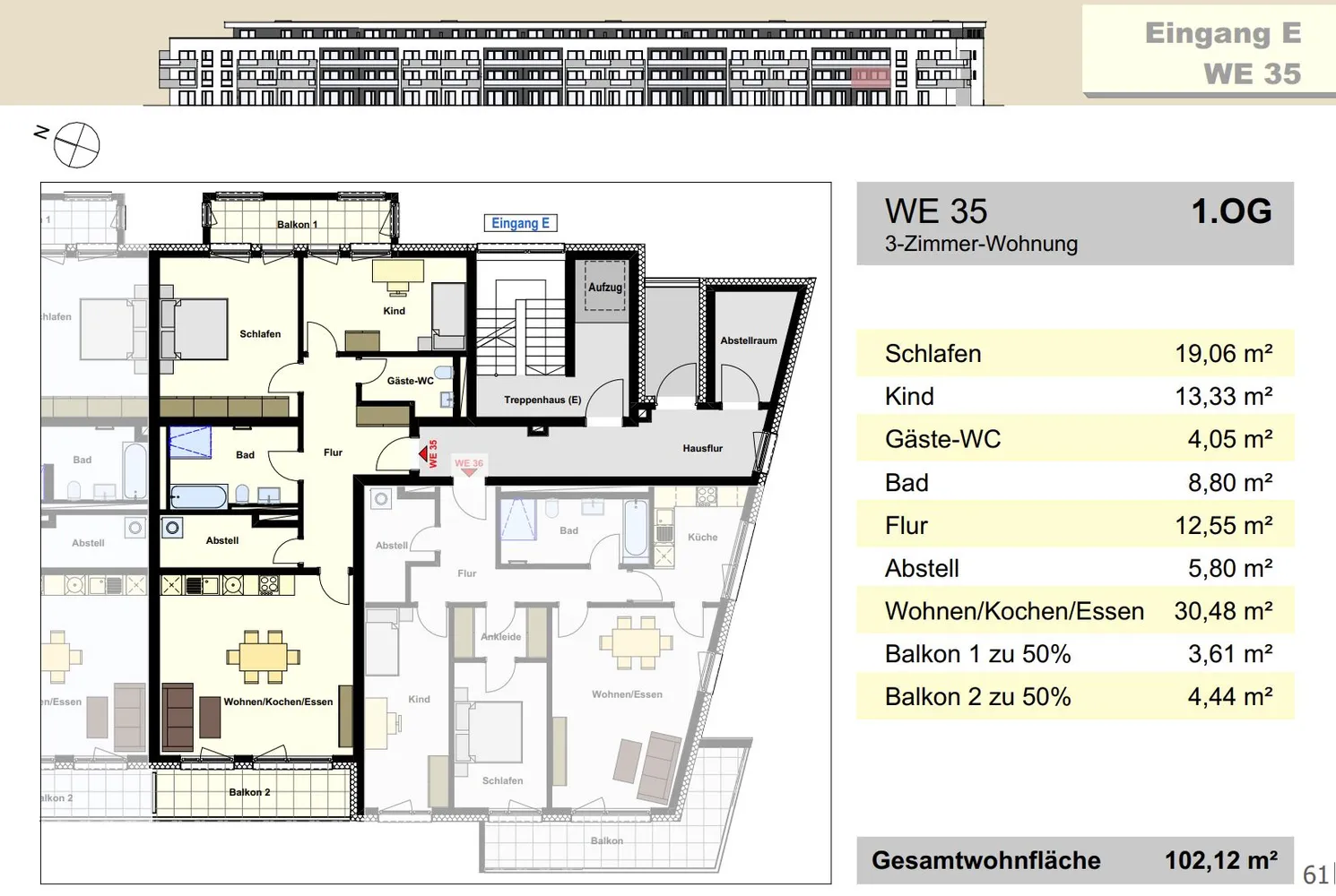3 room apartment with 102 m² in Brunswick – Photo 3