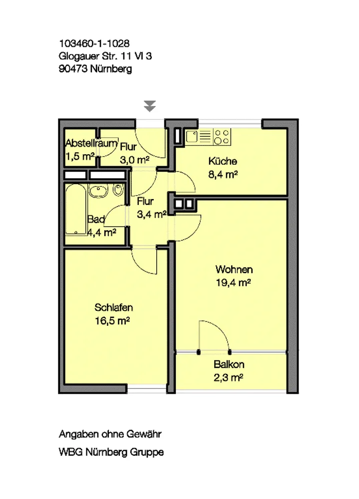 2 Zimmer Wohnung mit 59 m² in Nürnberg – Bild 6