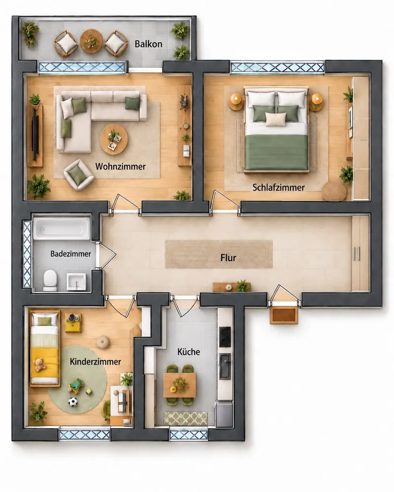 3 Zimmer Wohnung mit 79 m² in Moers – Bild 5