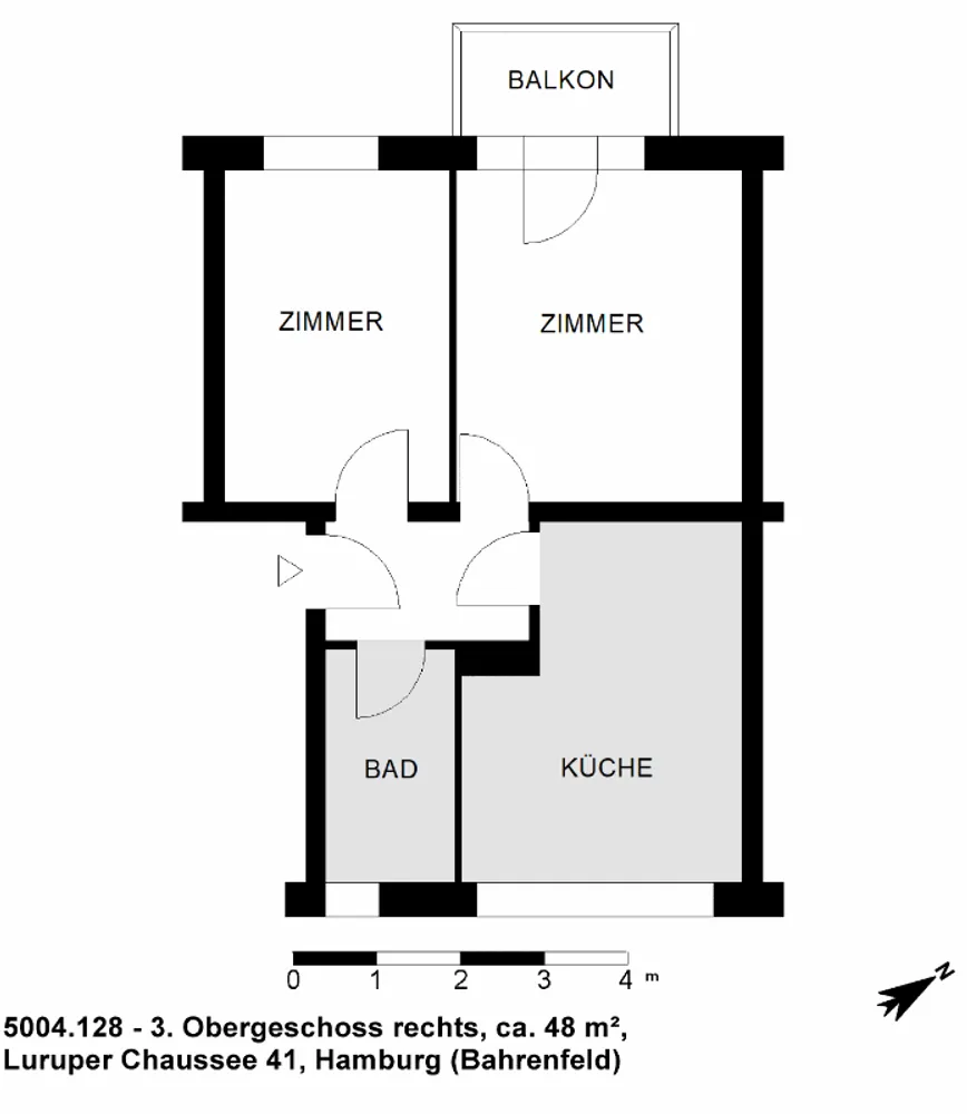 2 Zimmer Wohnung mit 48 m² in Hamburg – Bild 5