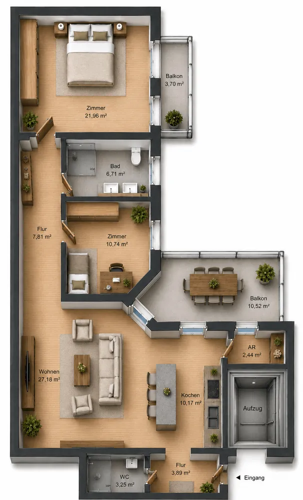3 Zimmer Wohnung mit 101 m² in Halle (Saale) – Bild 4
