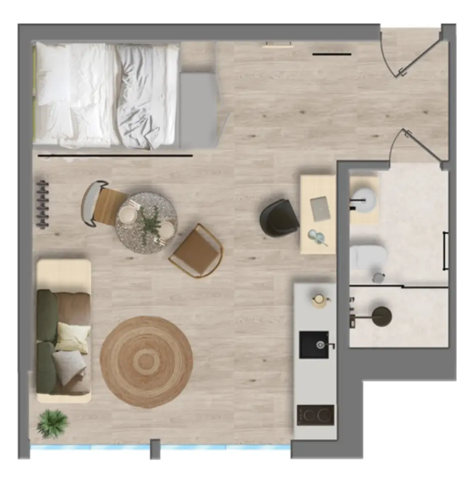 2 Zimmer Wohnung mit 23 m² in Aachen – Bild 10