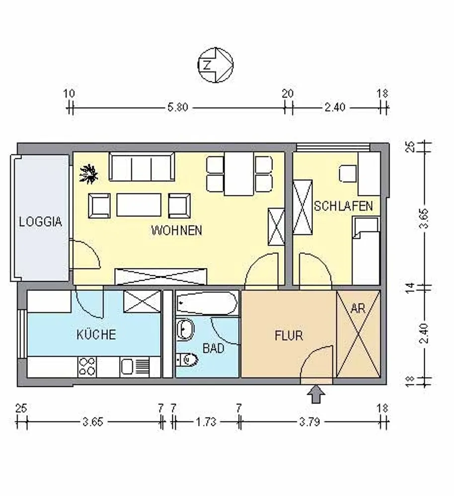 2 Zimmer Wohnung mit 54 m² in Berlin – Bild 2
