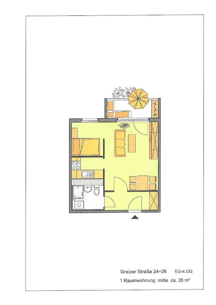 1 Zimmer Wohnung mit 35 m² in Gera – Bild 4