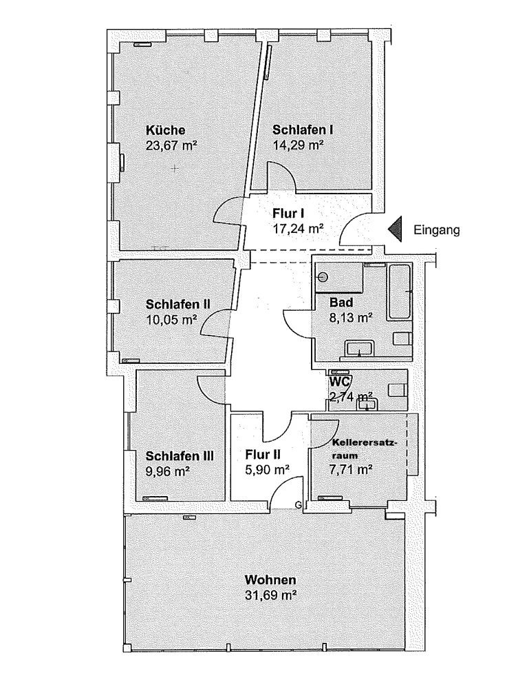 4 Zimmer Wohnung mit 124 m² in Münster – Bild 1