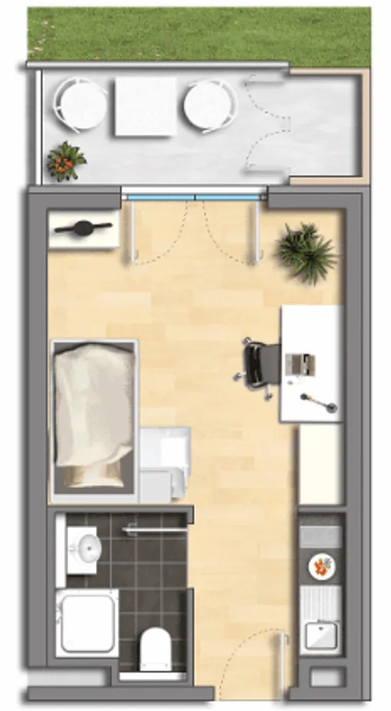 1 Zimmer Wohnung mit 23 m² in Stuttgart – Bild 5