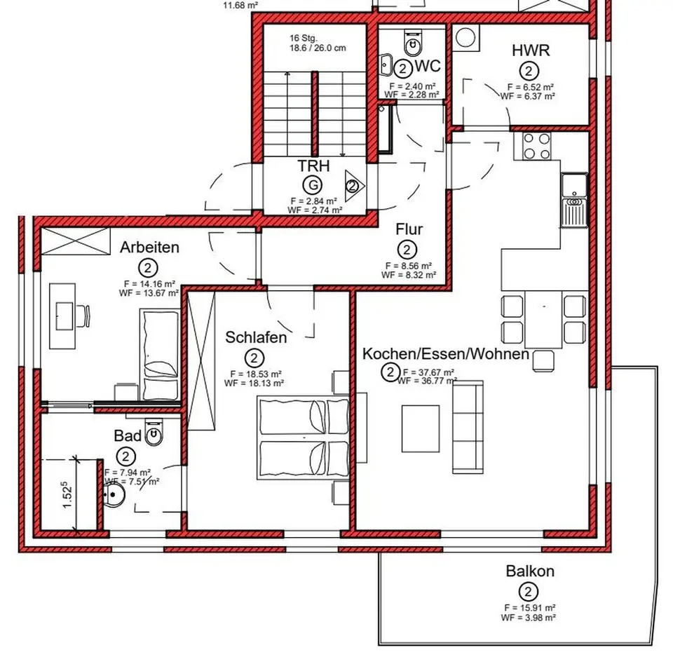 3 Zimmer Wohnung mit 93 m² in Meppen – Bild 5